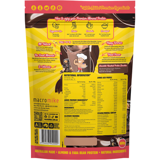 MACRO MIKE Premium Almond Protein Chocolate Hazelnut