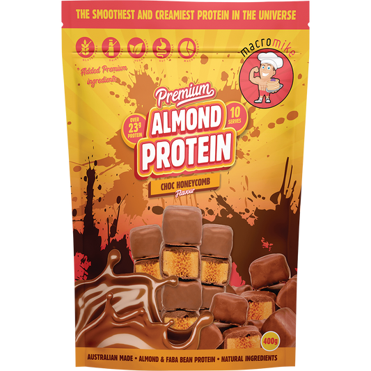 MACRO MIKE Premium Almond Protein Choc Honeycomb