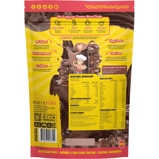 MACRO MIKE Premium Almond Protein Deluxe Chocolate