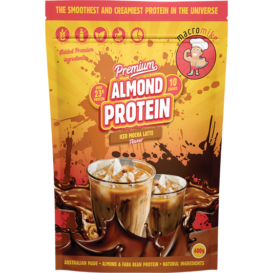 MACRO MIKE Premium Almond Protein Iced Mocha Latte