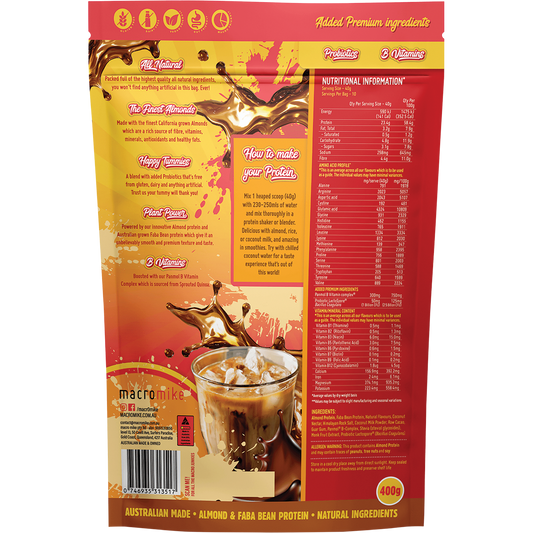 MACRO MIKE Premium Almond Protein Iced Mocha Latte