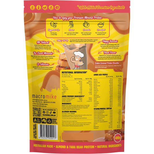 MACRO MIKE Premium Almond Protein Salted Caramel