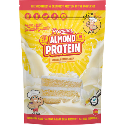 MACRO MIKE Premium Almond Protein Vanilla Buttercream 1 x 400g