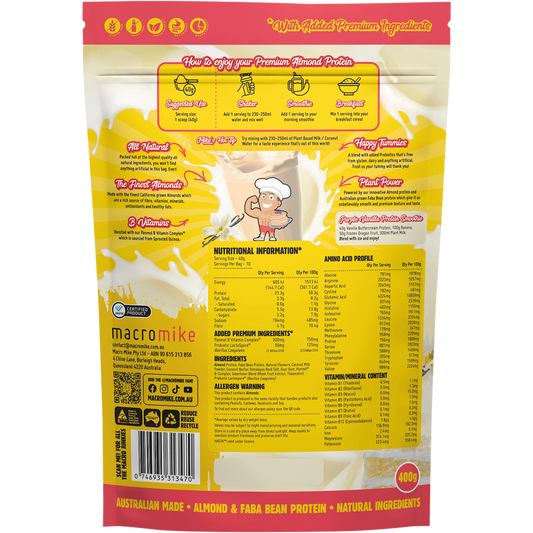 MACRO MIKE Premium Almond Protein Vanilla Buttercream