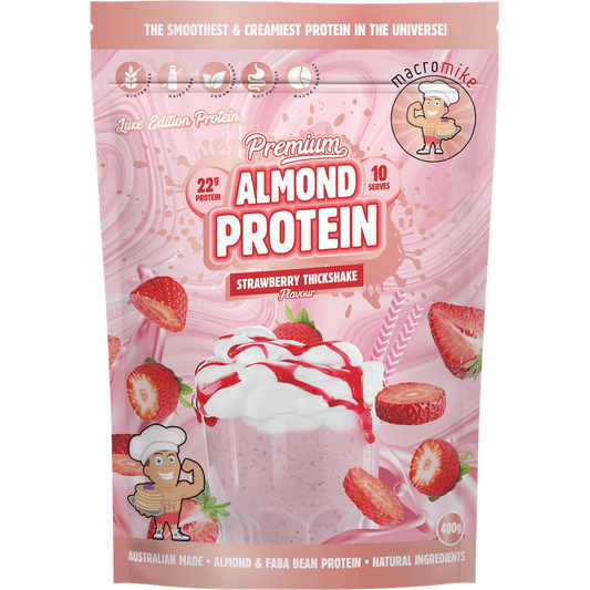 MACRO MIKE Premium Almond Protein Strawberry Thick Shake
