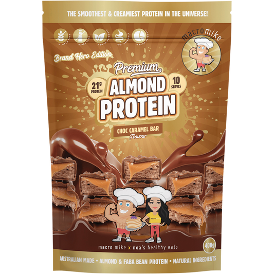 MACRO MIKE Premium Almond Protein Choc Caramel Bar