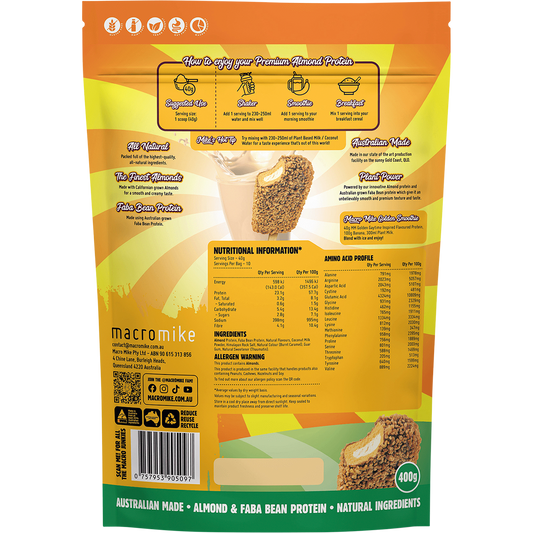 MACRO MIKE Premium Almond Protein Golden Gaytime