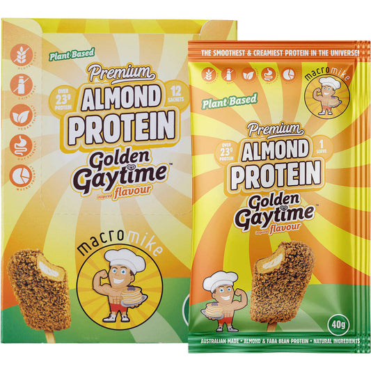 MACRO MIKE Premium Almond Protein Golden Gaytime 12 x 40g