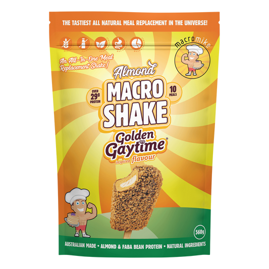 MACRO MIKE Almond Macro Shake Meal Replacement Golden Gaytime Inspired