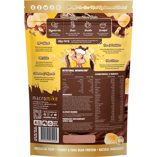 MACRO MIKE The Macro Shake Meal Replacement PB Chocolate Banana