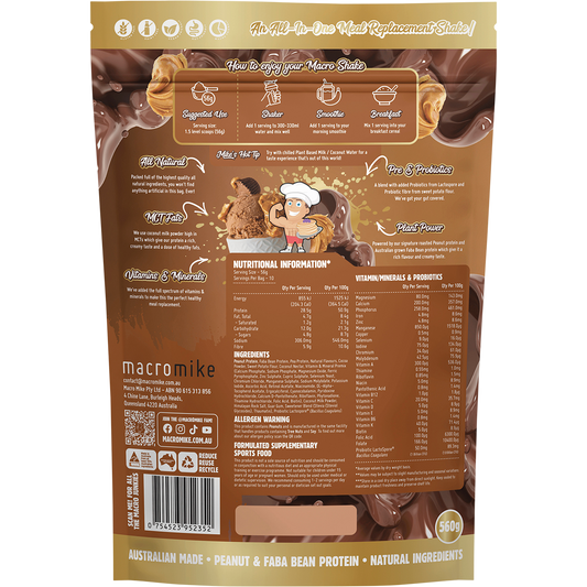 MACRO MIKE The Macro Shake Meal Replacement Choc Peanut Swirl