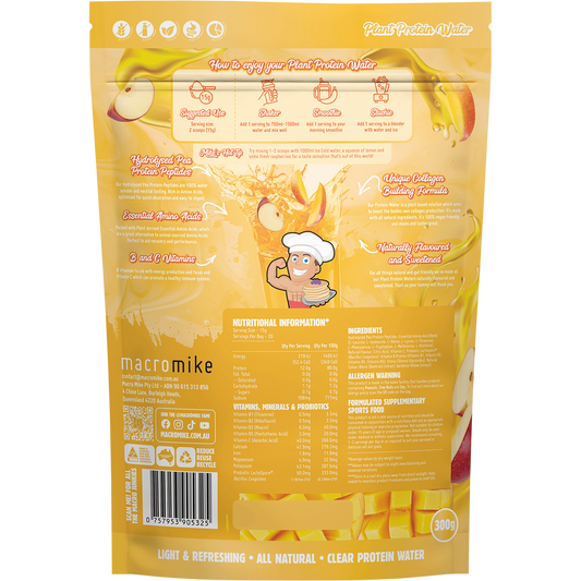 MACRO MIKE Plant Protein Water Apple & Mango