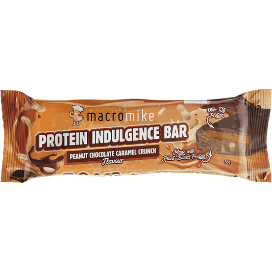 MACRO MIKE Protein Indulgence Bar Peanut Choc Caramel Crunch - Box of 12
