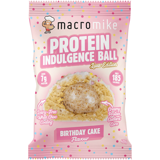 MACRO MIKE Protein Indulgence Ball Birthday Cake - Box of 12