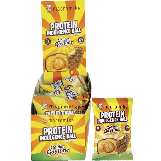 MACRO MIKE Protein Indulgence Ball Golden Gaytime - Box of 12