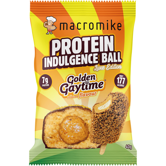 MACRO MIKE Protein Indulgence Ball Golden Gaytime - Box of 12