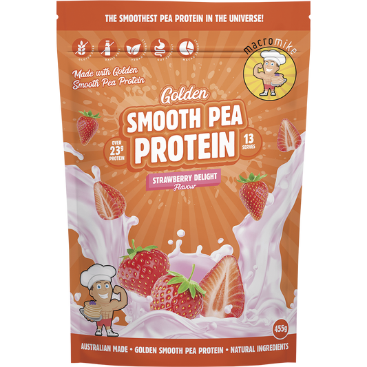 MACRO MIKE Golden Smooth Pea Protein Strawberry Delight