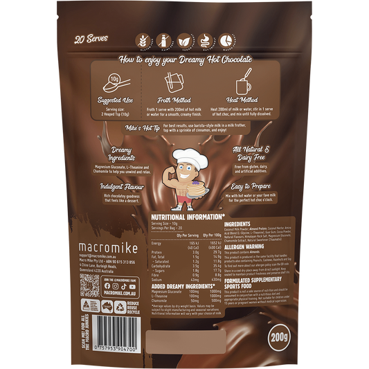 MACRO MIKE Dreamy Hot Chocolate Creamy Rich Choc