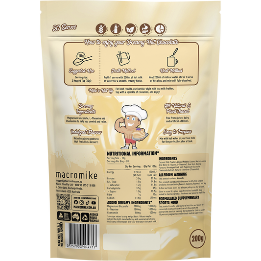 MACRO MIKE Dreamy Hot Chocolate Creamy White Choc
