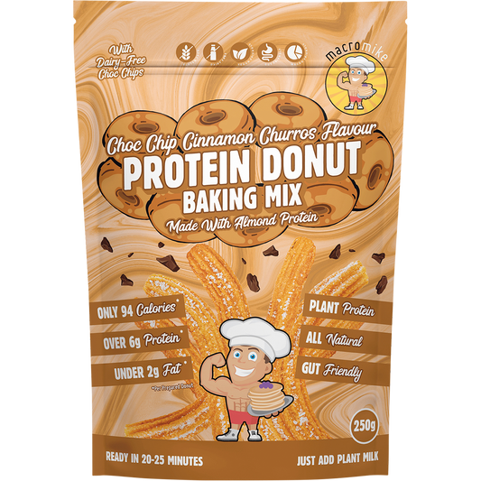MACRO MIKE Protein Donut Baking Mix Choc Chip Cinnamon Churros