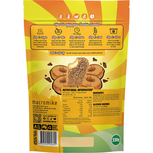 MACRO MIKE Protein Donut Baking Mix Golden Gaytime Choc Chip