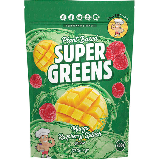 MACRO MIKE Super Greens Mango Raspberry Splash 1 x 300g