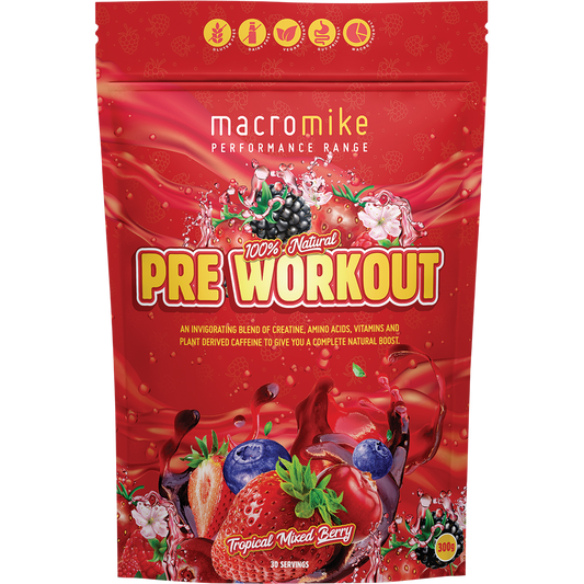 MACRO MIKE Pre Workout Tropical Mixed Berry