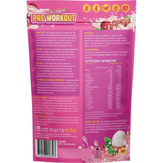 MACRO MIKE Pre Workout Lychee Berry
