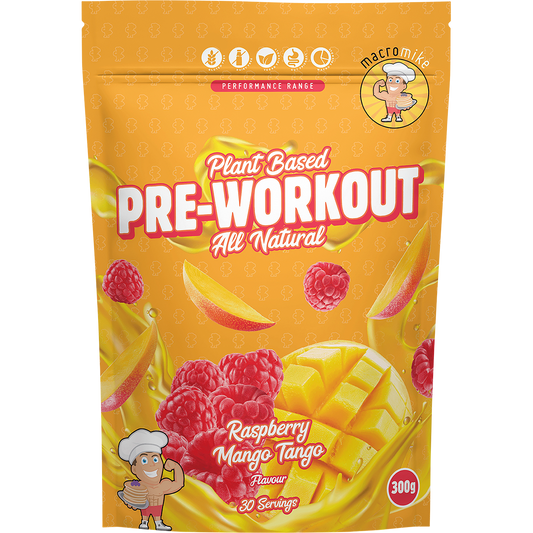 MACRO MIKE Plant Based Pre Workout Raspberry Mango Tango