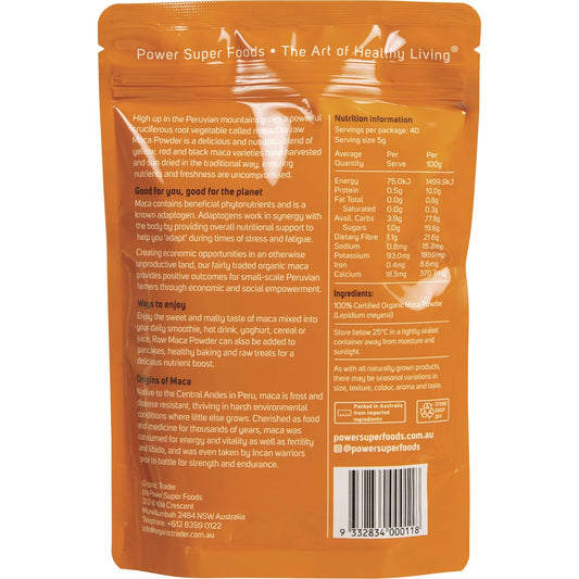 POWER SUPER FOODS Maca Powder Certified Organic 1 x 250g
