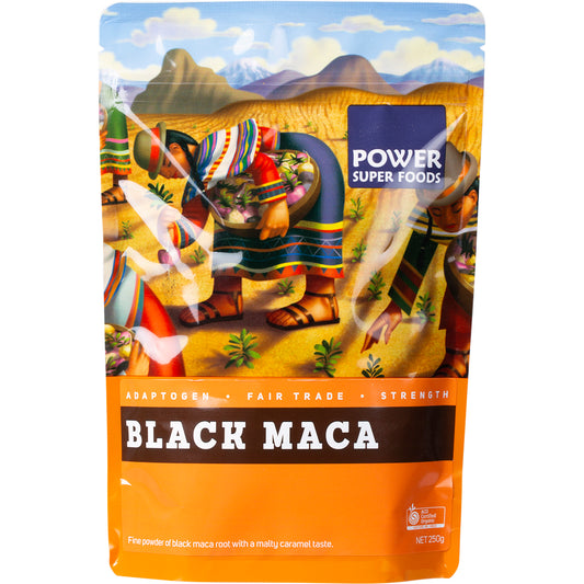 POWER SUPER FOODS Black Maca Powder Certified Organic 1 x 250g