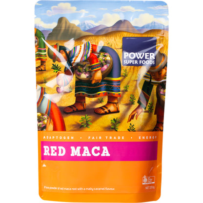 POWER SUPER FOODS Red Maca Powder Certified Organic 1 x 250g