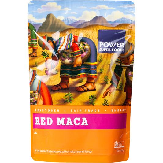 POWER SUPER FOODS Red Maca Powder Certified Organic 1 x 250g