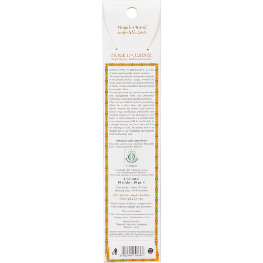 Marco Polo's Treasures Incense Sticks Olibanum Arabia