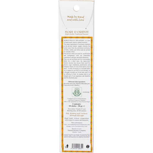 Marco Polo's Treasures Incense Sticks Olibanum India