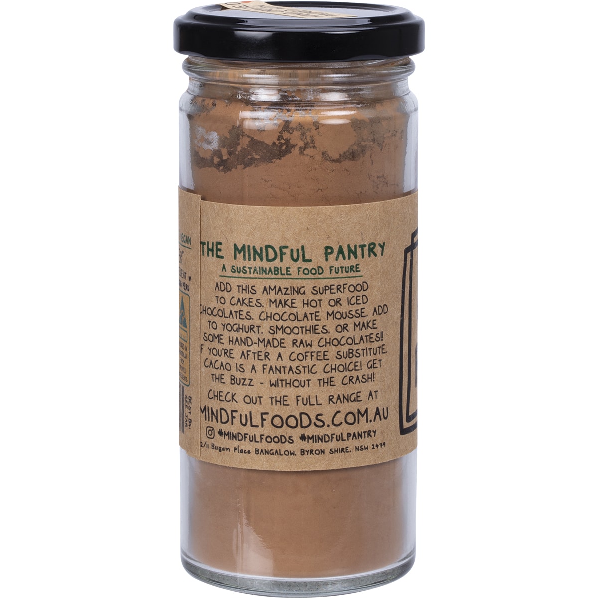 MINDFUL FOODS Cacao Powder Raw Organic 1 x 100g