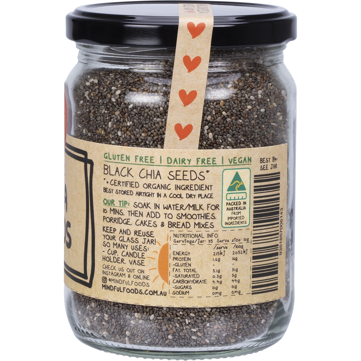 MINDFUL FOODS Chia Seeds Organic 1 x 350g