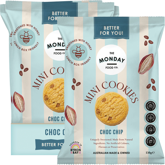 The Monday Food Co. Mini Cookies Choc Chip - Box of 6