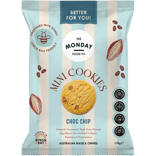 The Monday Food Co. Mini Cookies Choc Chip - Box of 6