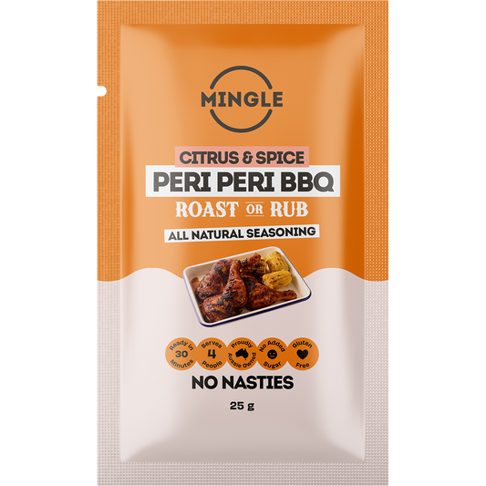 Mingle Peri Peri BBQ Roast Or Rub All Natural Seasoning - Box of 12