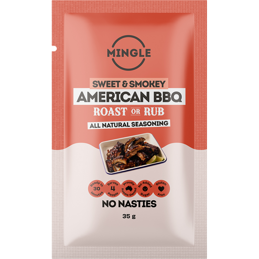 Mingle American BBQ Roast Or Rub All Natural Seasoning - Box of 12