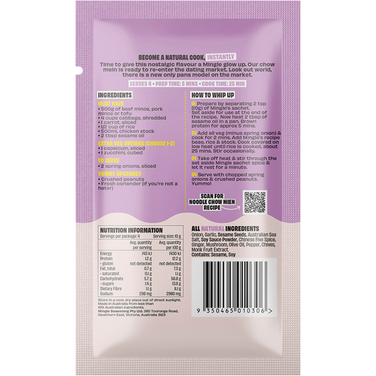 Mingle Chow Mein All Natural Recipe Base - Box of 12