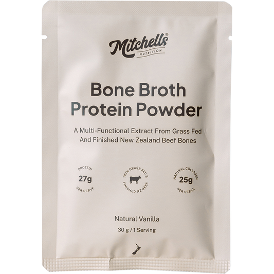 Mitchells Nutrition Bone Broth Protein Powder Vanilla 10 x