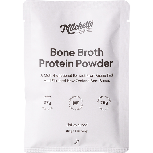 Mitchells Nutrition Bone Broth Protein Powder Unflavoured 10 x