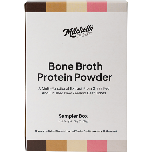 Mitchells Nutrition Bone Broth Protein Powder Sampler Box