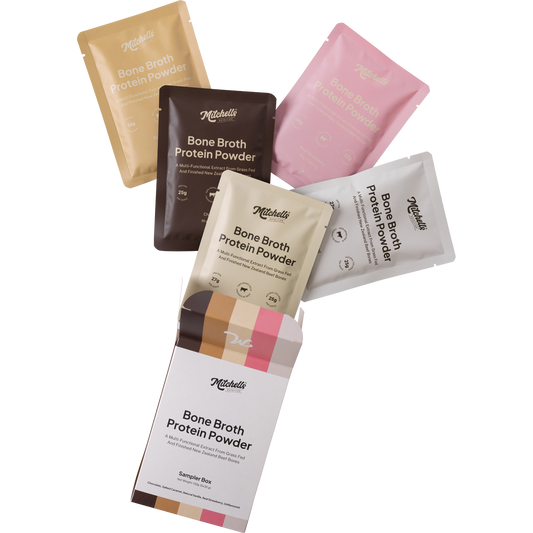 Mitchells Nutrition Bone Broth Protein Powder Sampler Box