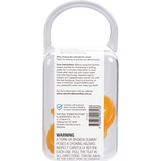 Natural Rubber Soothers Soother Twin Pack Small Orthodontic 0-6 mths