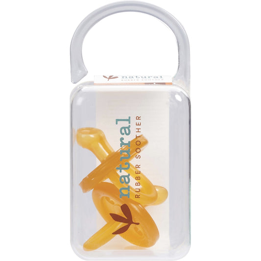 NATURAL RUBBER SOOTHERS Soother Twin Pack Large Orthodontic 6 mths+ 1 x 2pk