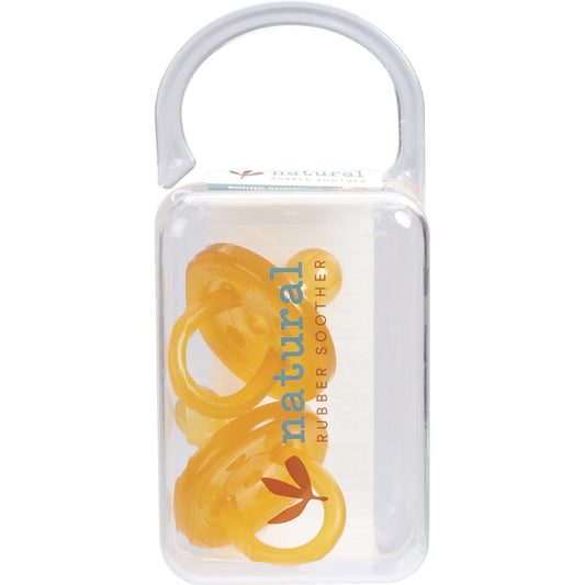 NATURAL RUBBER SOOTHERS Soother Twin Pack Small Rounded 0-3 mths 1 x 2pk