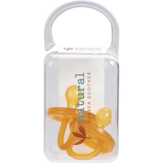 NATURAL RUBBER SOOTHERS Soother Twin Pack Medium Rounded 3-6 mths 1 x 2pk